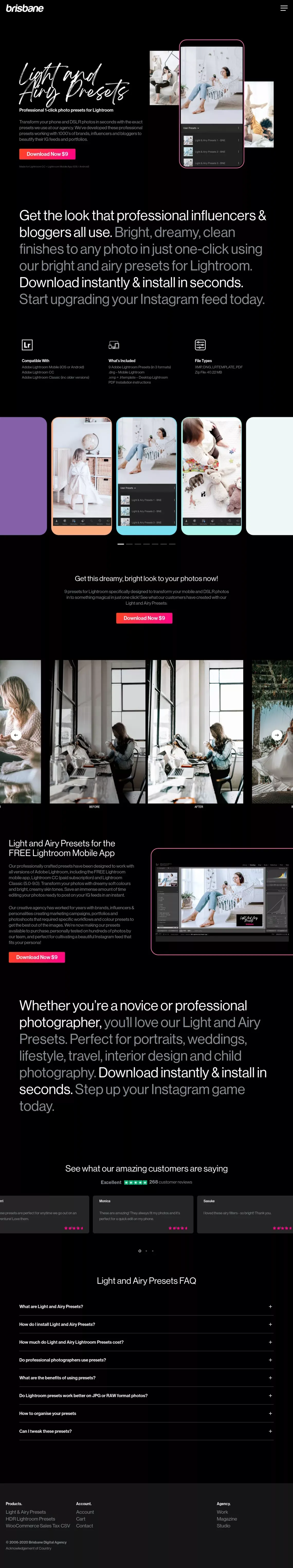 Light and Airy Presets | 👌😍 #1 Bestselling Pro Lightroom Filters - website design