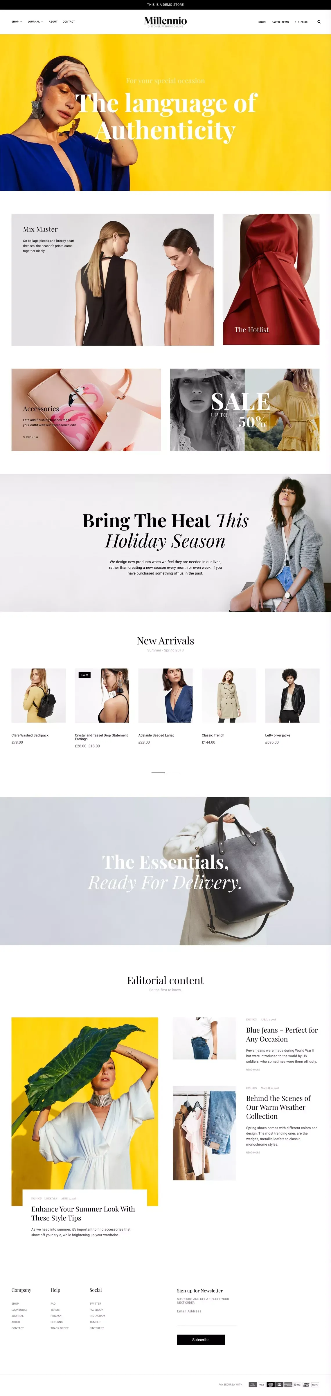Millennio - E-commerce WordPres theme - ThemesKingdom - Template design