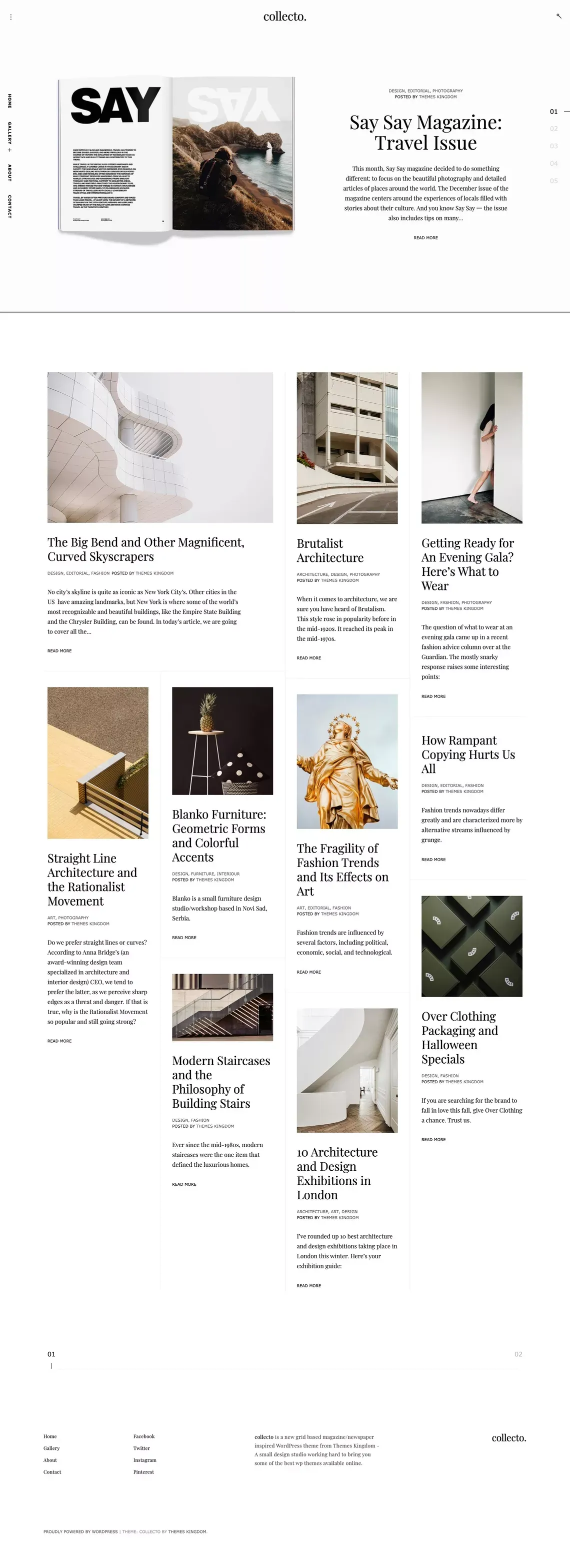 Collecto - WordPress theme built for bloggers - ThemesKingdom - Template design