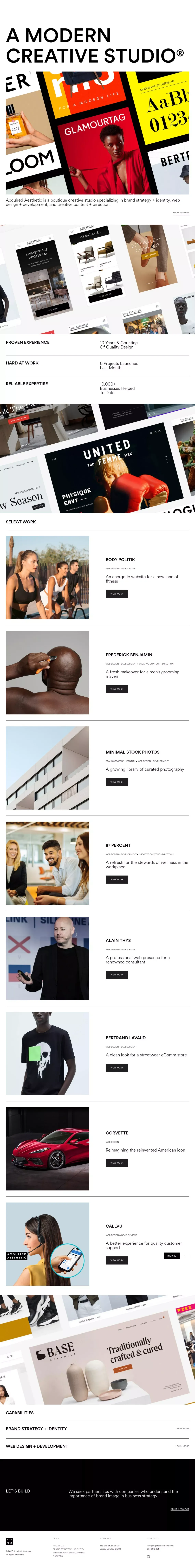 Design Agency New Jersey - Acquired Aesthetic - website design