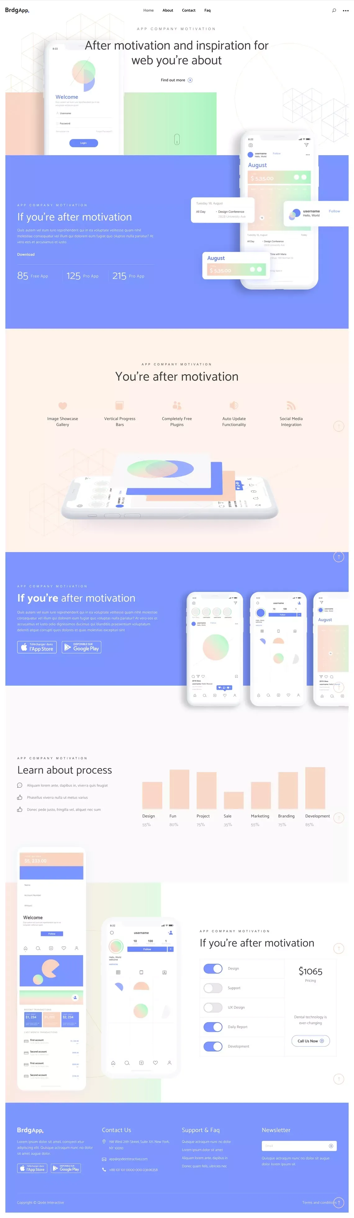 Bridge - Creative Multipurpose WordPress Theme by QODE | ThemeForest - Template design