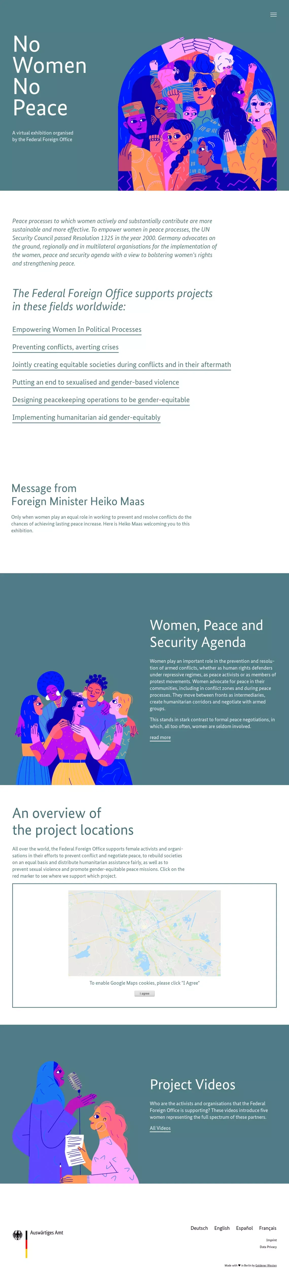 No Women No Peace - A virtual exhibition organised by the Federal Foreign Office - Other design