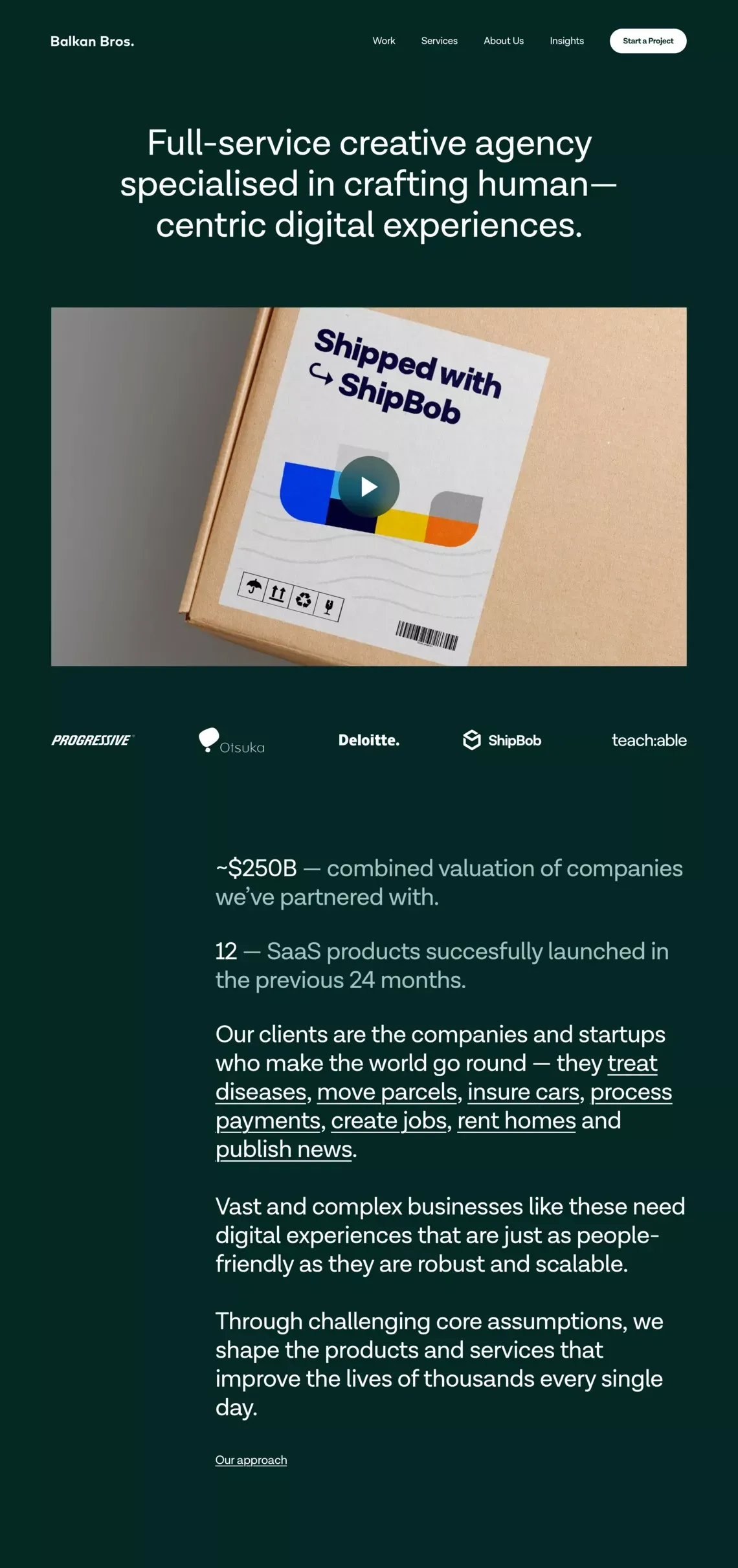 BB Agency - Human Experience Design and Development Agency - Portfolio design