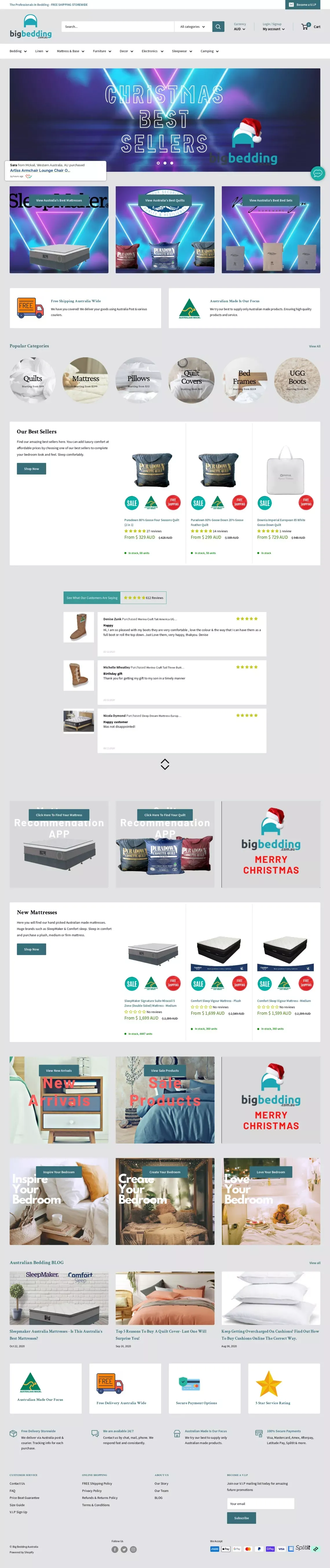 Best Online Bedding Store in Australia | Big Bedding Australia - website design
