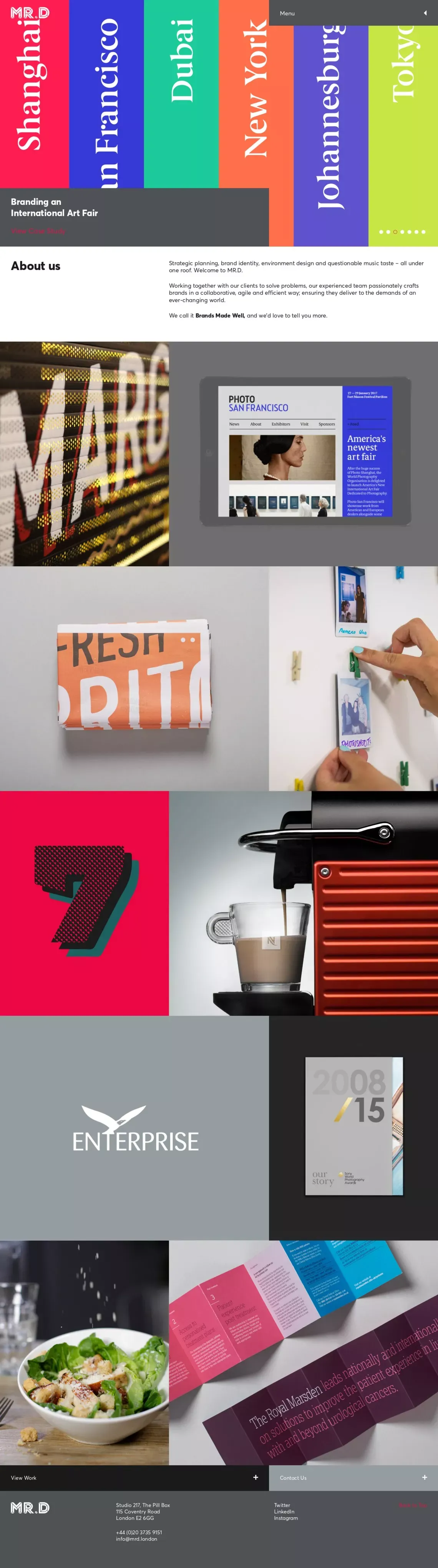 	MR.D | Independent design and brand agency	 - Portfolio design