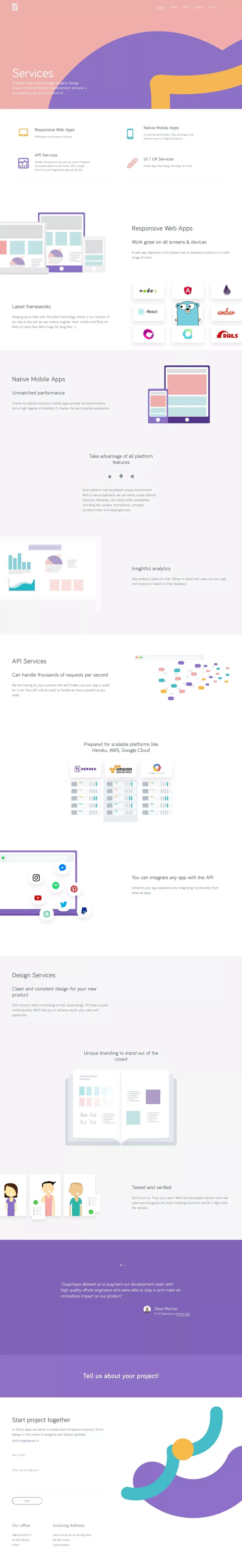 Gogo Apps - App Design & Development - Portfolio design