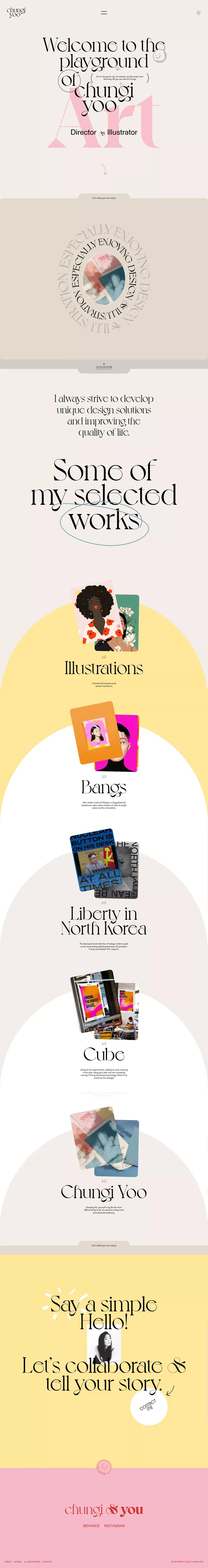 ChungiYoo - Home - Portfolio design