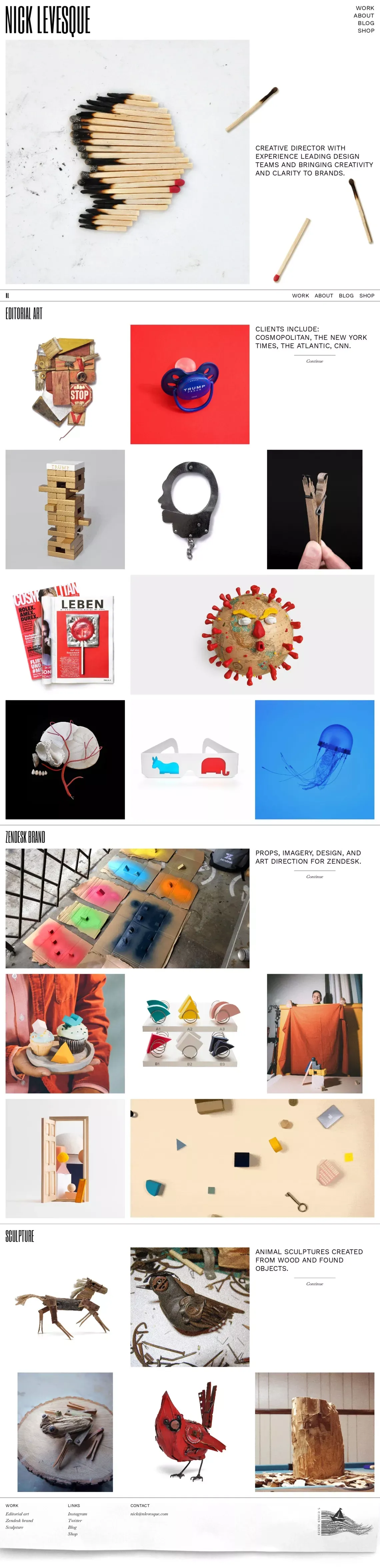 Nick Levesque - Portfolio design