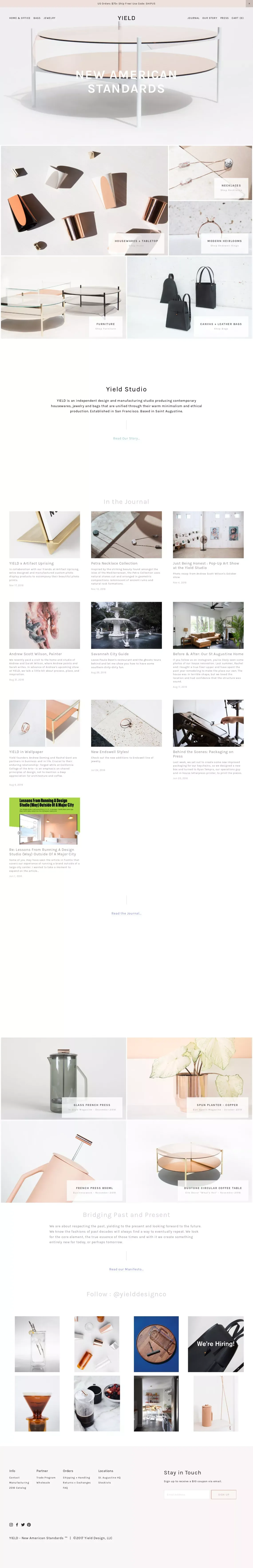 YIELD - Ecommerce design