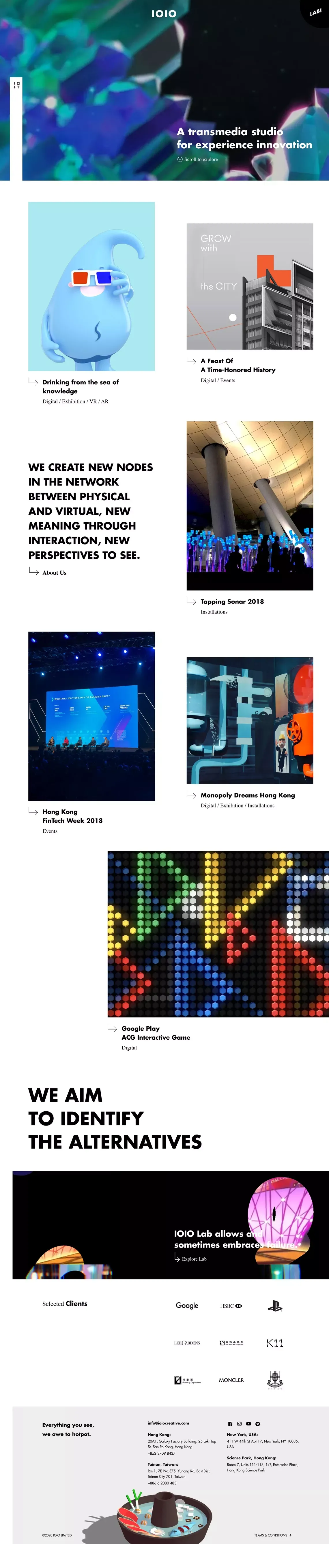 IOIO CREATIVE - Cross-Media Creative Agency - Portfolio design