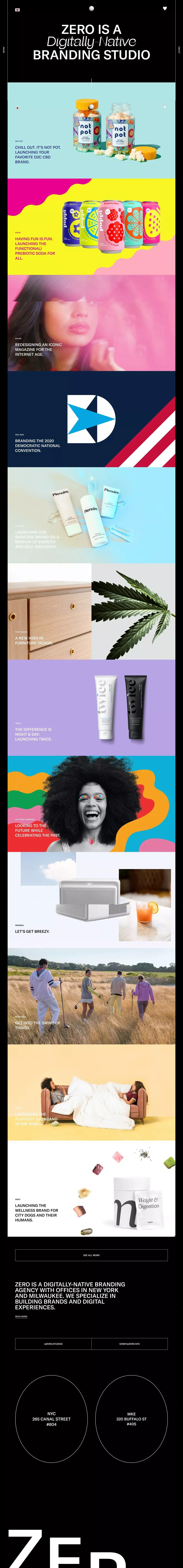 Zero Studios - Portfolio design