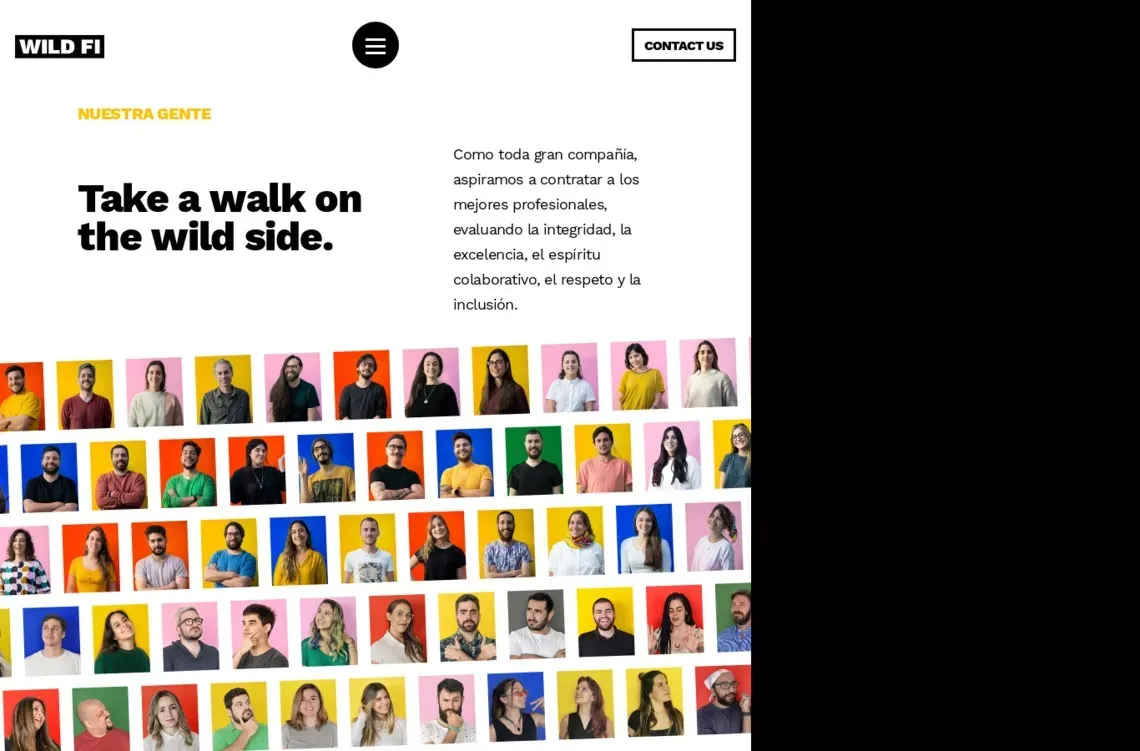 People — WILD FI - website design