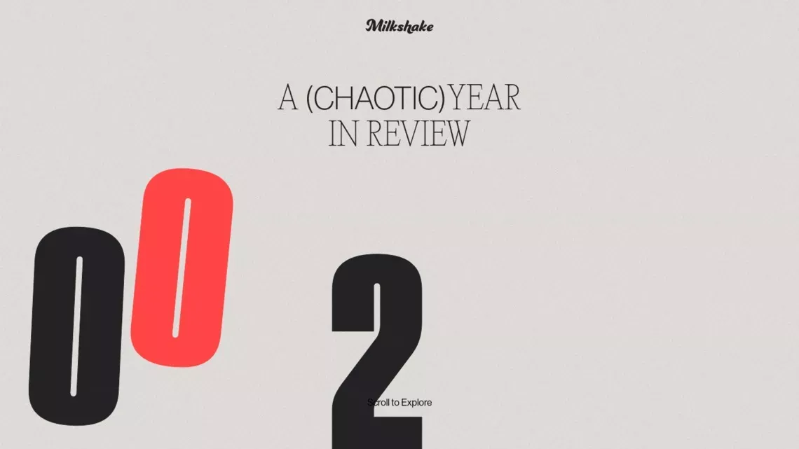 2020 Year in Review – Milkshake Studio - website design