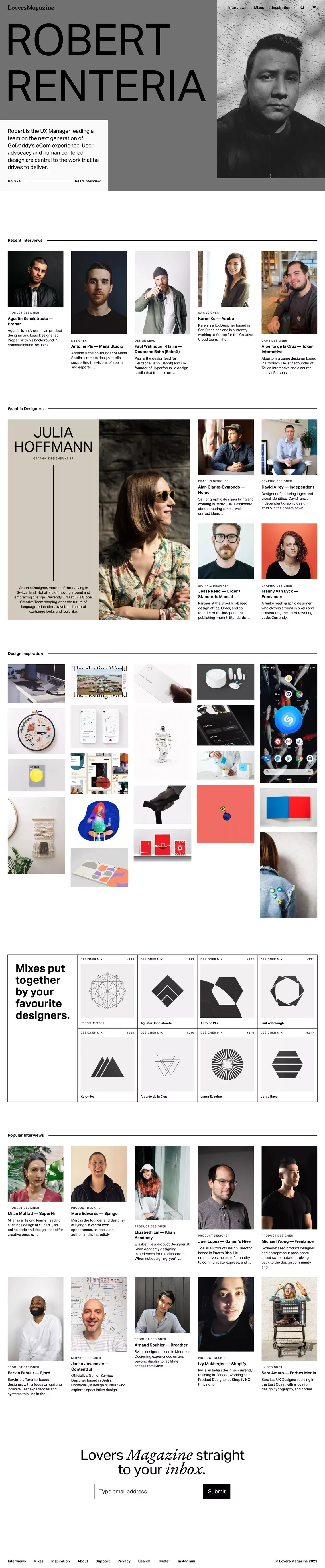 Lovers Magazine - Blog design