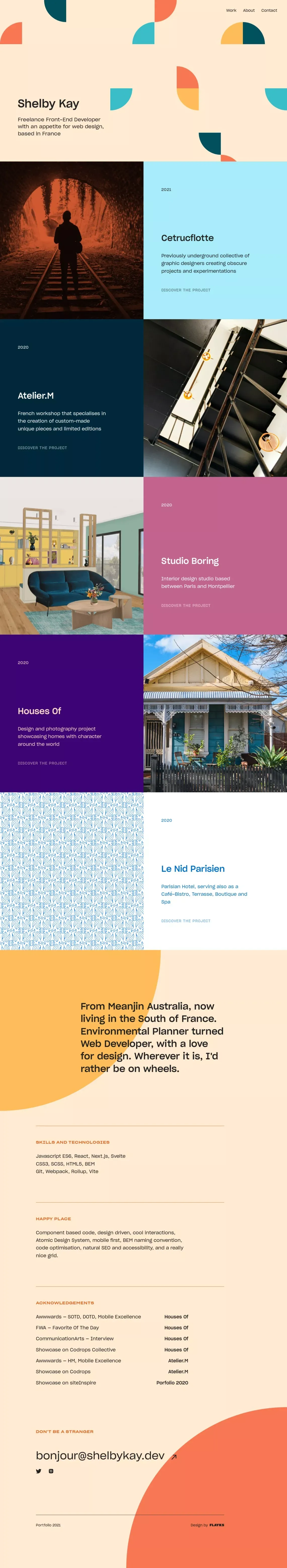 Shelby Kay | Front-End Developer - Portfolio design