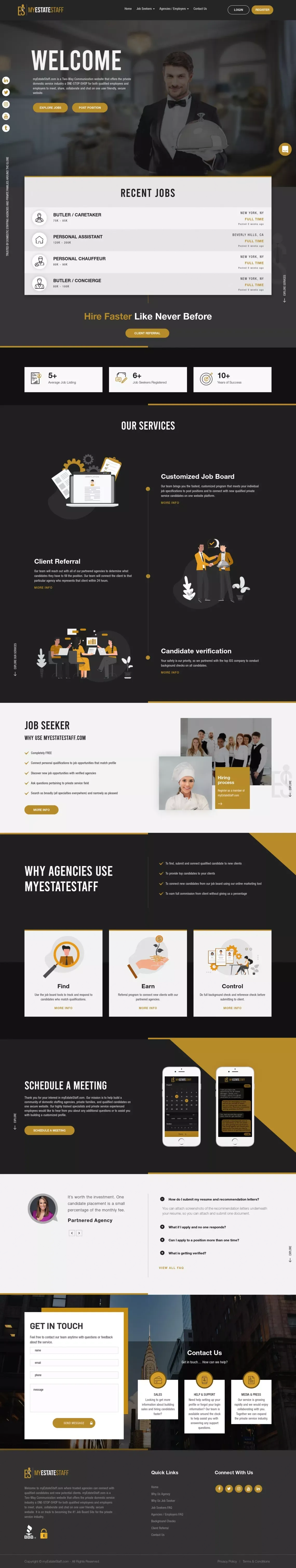 myEstateStaff - website design