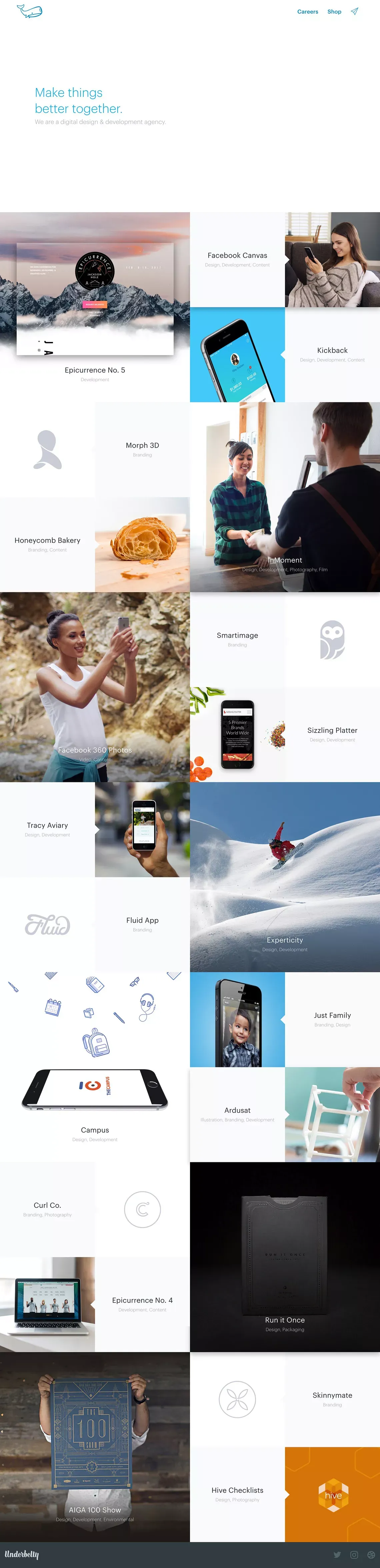 Underbelly Creative - Portfolio design