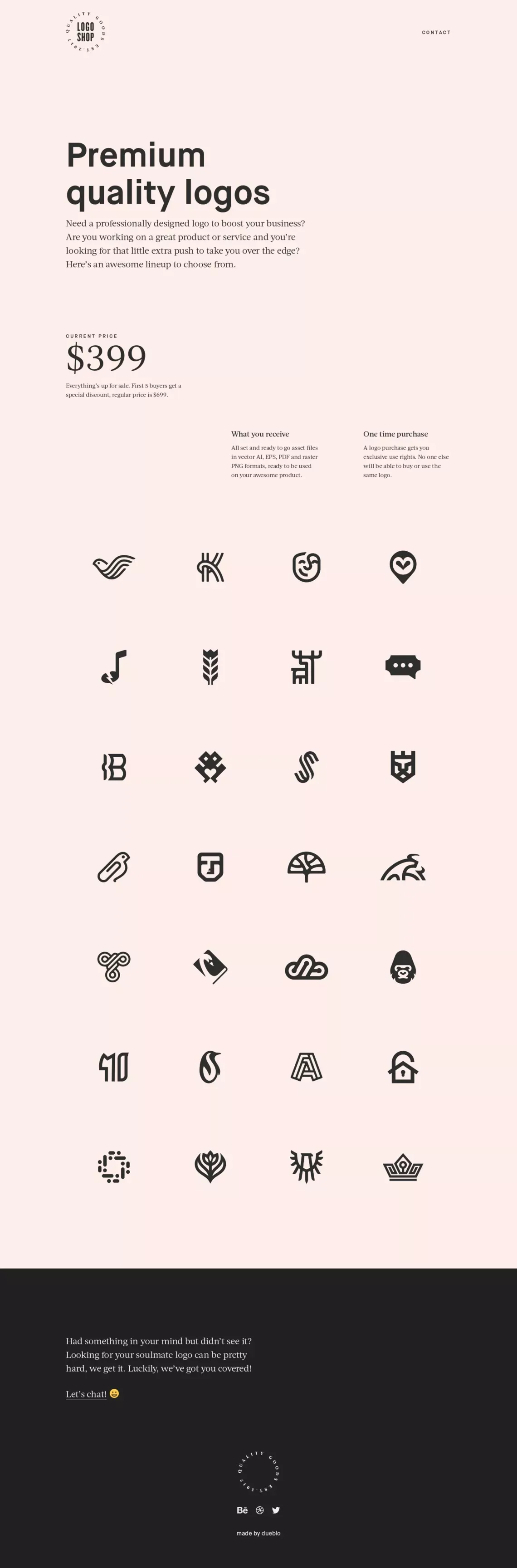 The Logo Shop | Premium quality logos for sale - Ecommerce design