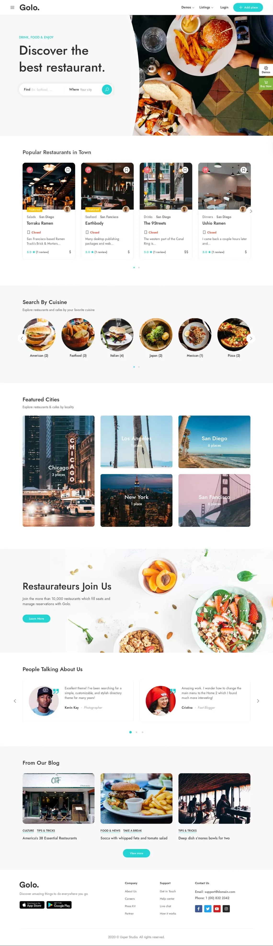 Restaurant Listing – Restaurant Listing WordPress Theme - website design