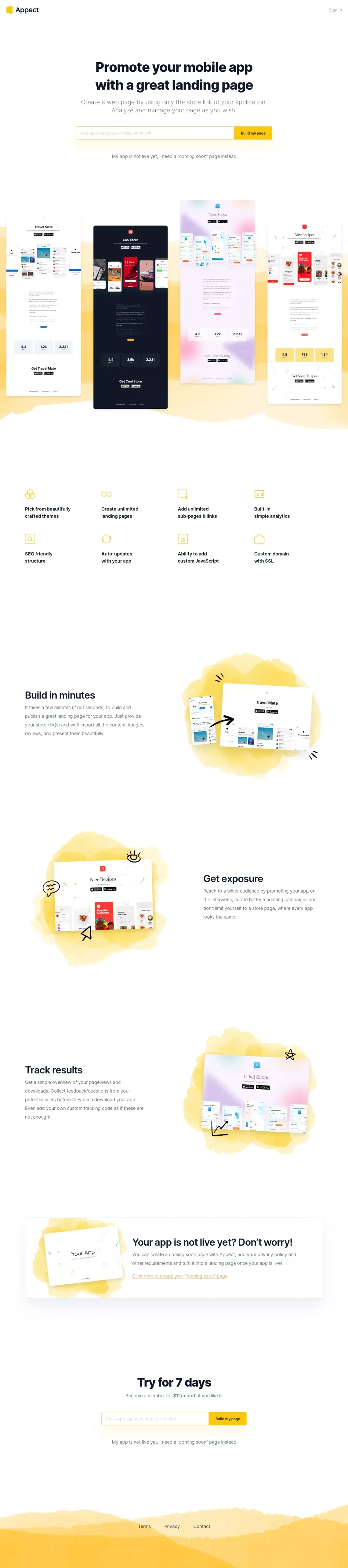 Appect - website design
