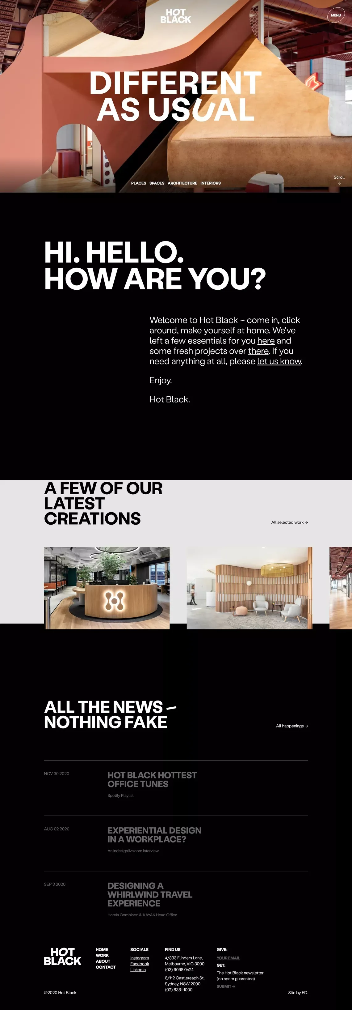 Home | Hot Black - Portfolio design