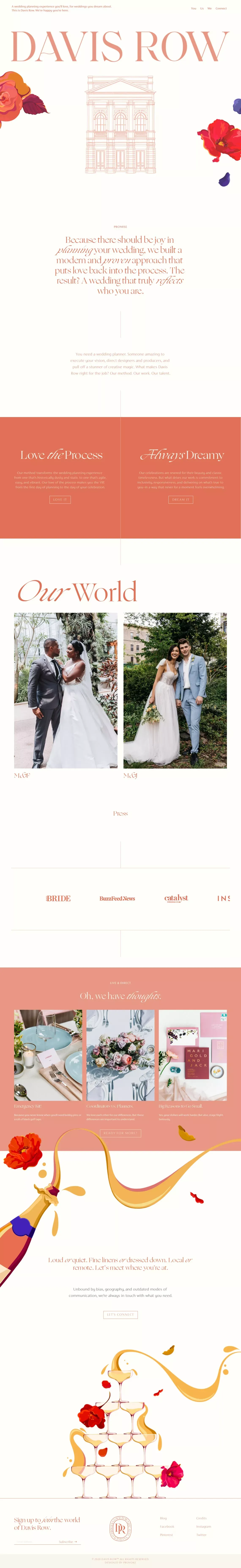 Davis Row | Wedding Planning & Experience Design - Portfolio design
