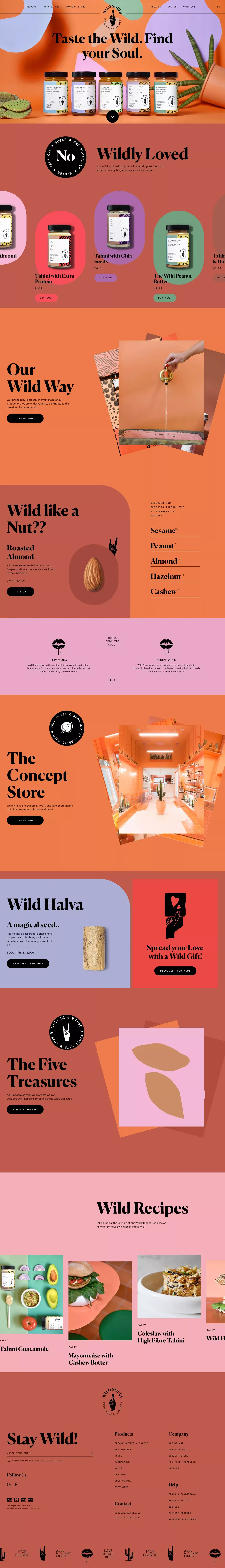 Wild Souls — Taste the Wild. Find your Soul. - Ecommerce design
