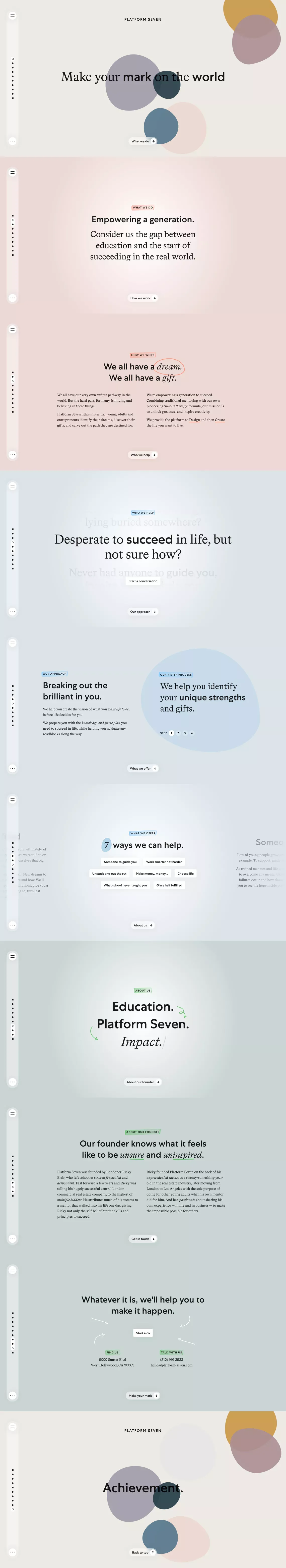 Platform Seven — Make your mark on the world - Other design