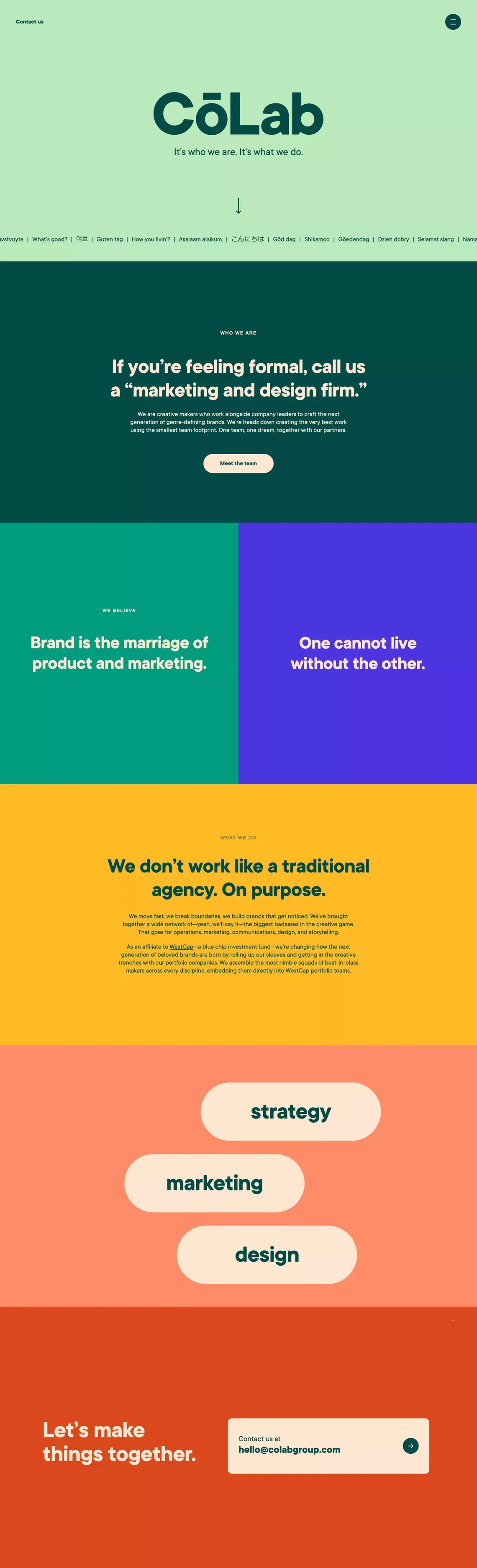 CōLab - It’s who we are. It’s what we do. - Portfolio design