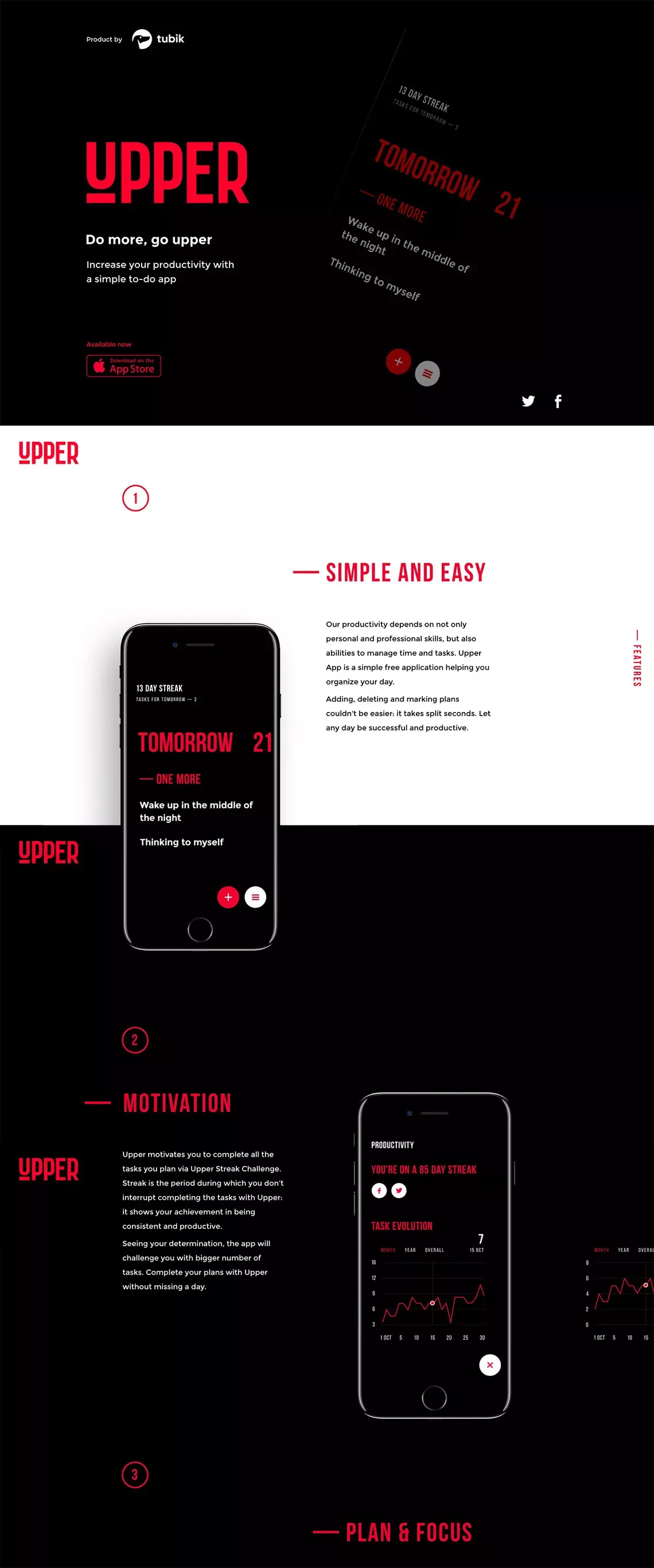 Upper — Do more, go upper - Landing design