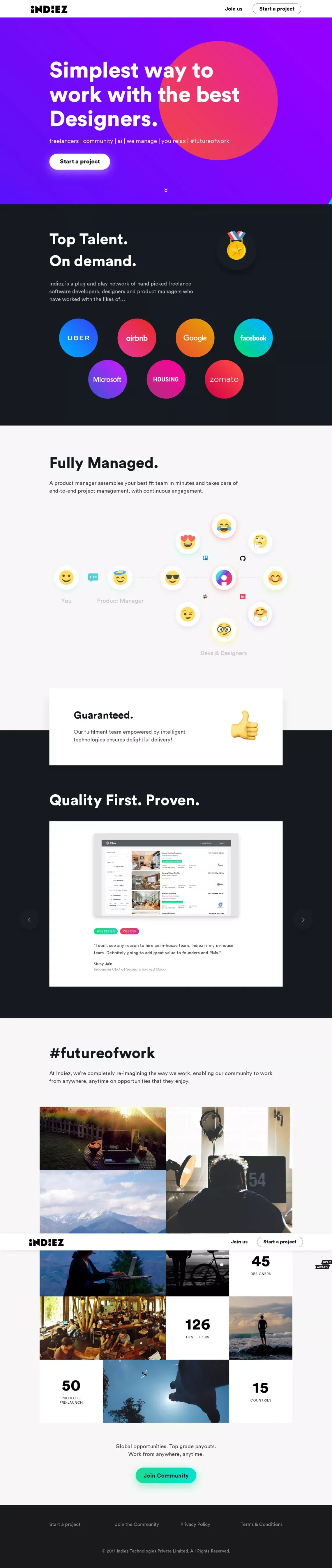 Hire the best freelance software developers, designers and product managers to build your website, app or any custom software. - Landing design