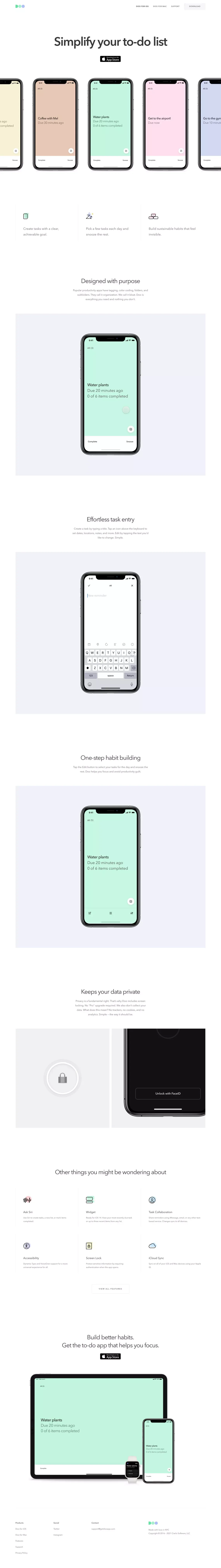 iOS | Doo – Get Things Done - Landing design