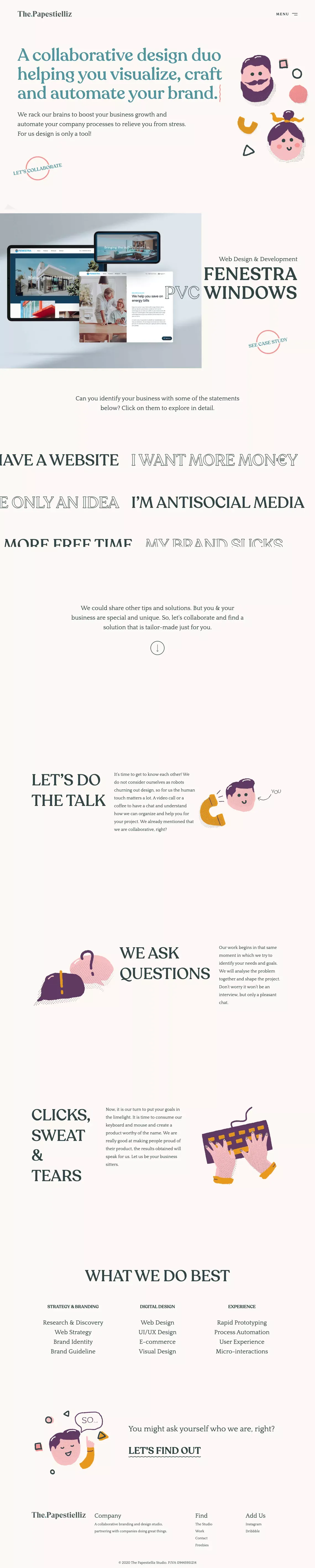 The Papestielliz | Website & Brand Design Studio - Portfolio design