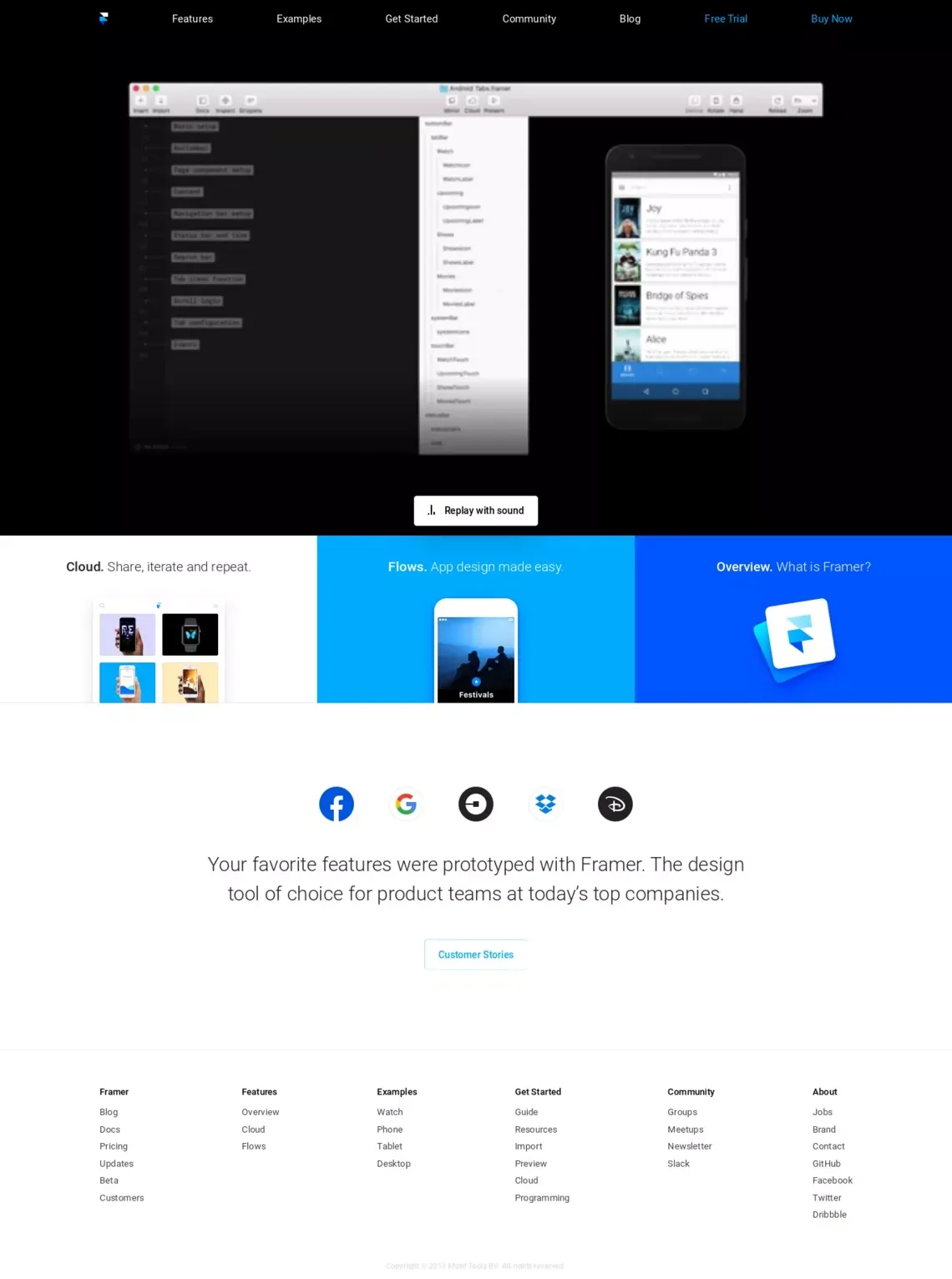 Framer - Design tool for creating interactive designs, interfaces and animations - Landing design