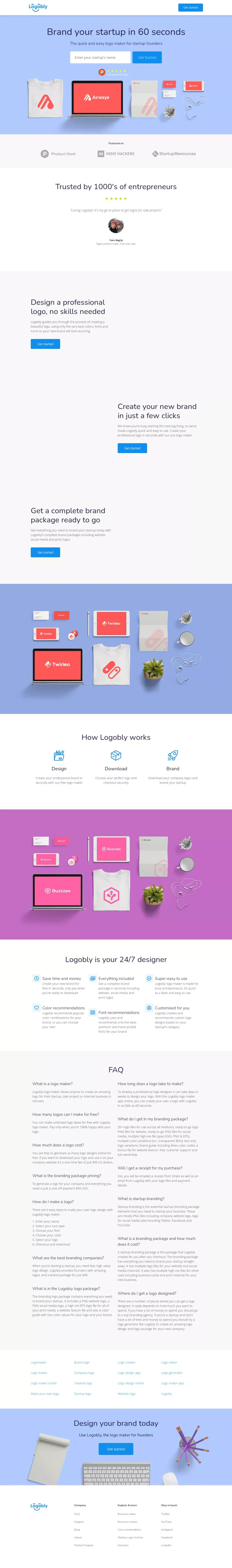 Logobly Logo Maker | Brand Your Startup in 60 Seconds | Logobly - website design