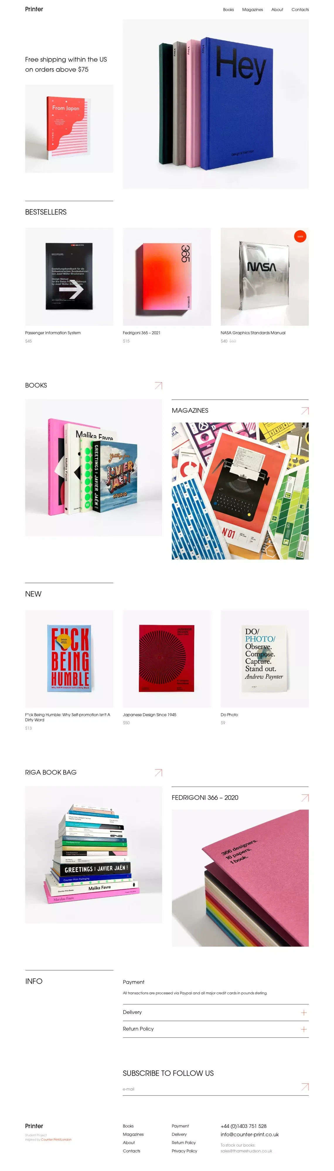 Printer | Books, Magazines - Ecommerce design
