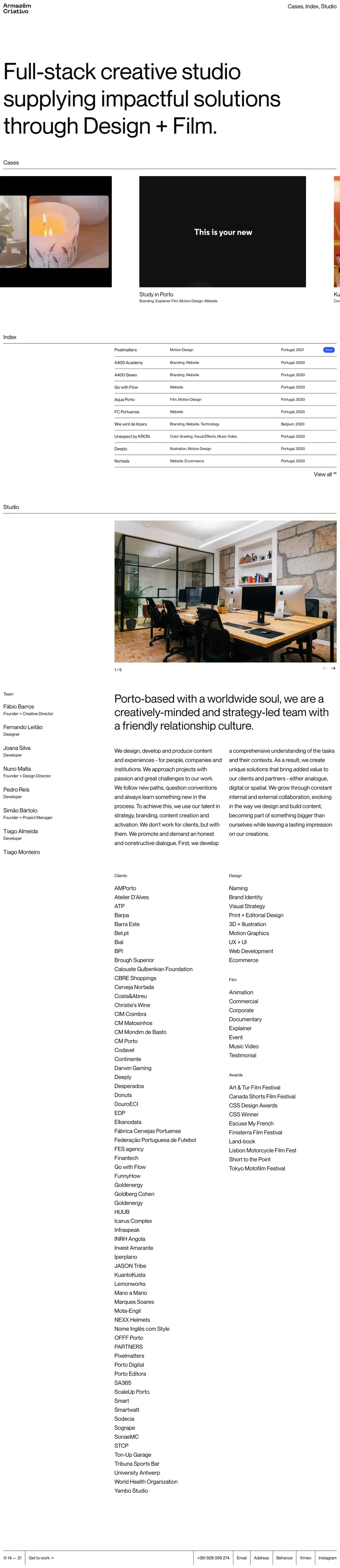 Armazém Criativo - Portfolio design