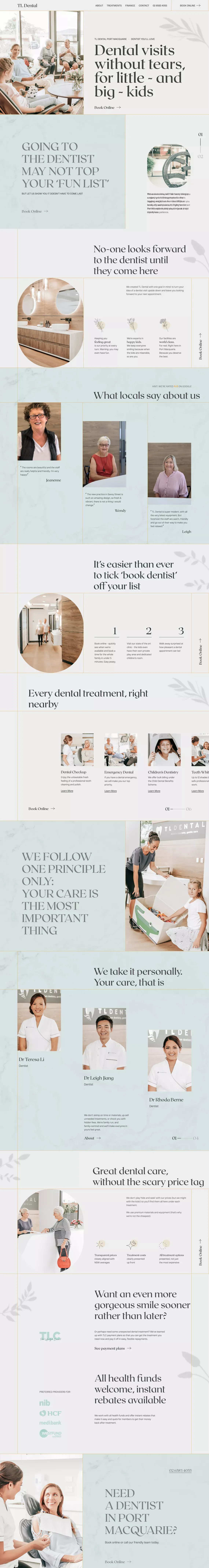 Dentist Port Macquarie - Book Online Today - TL Dental - Landing design