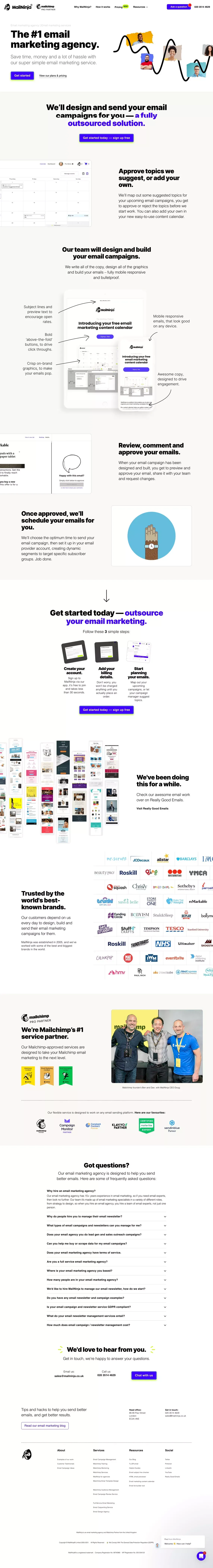 Email Marketing Agency | Email Marketing Services | Mailchimp Expert - Landing design
