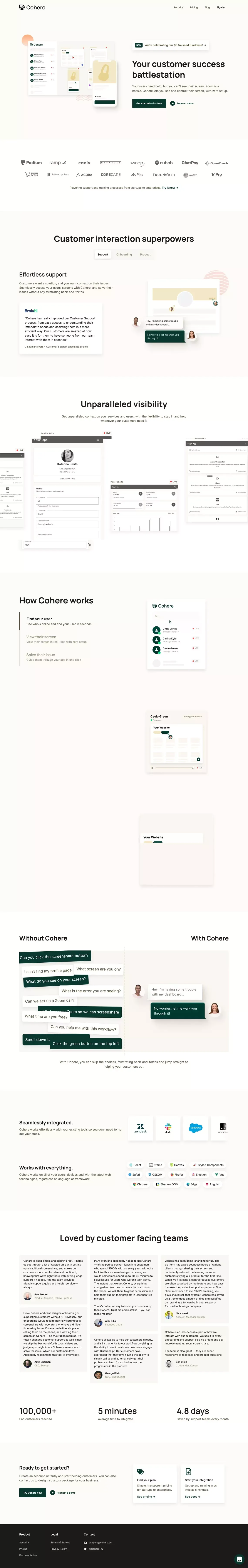 Cohere - Landing design