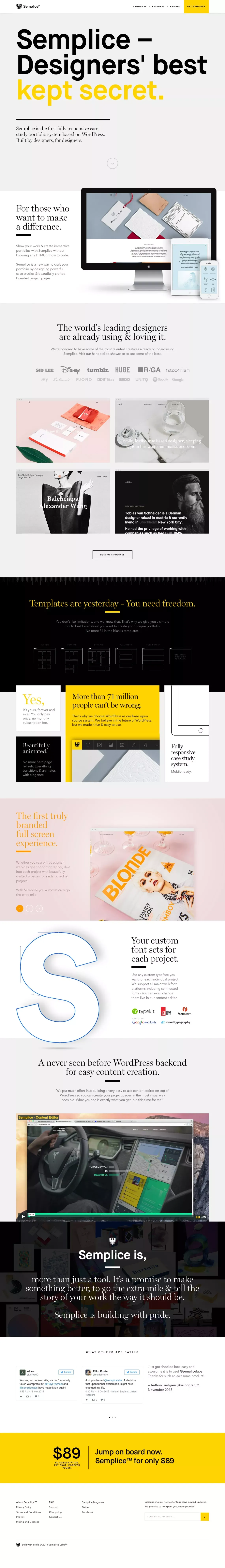Semplice - Landing design