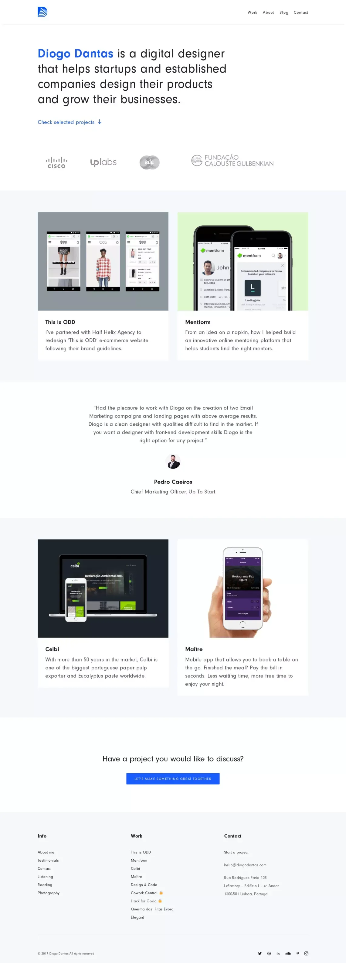 Diogo Dantas – Freelance Designer - Portfolio design