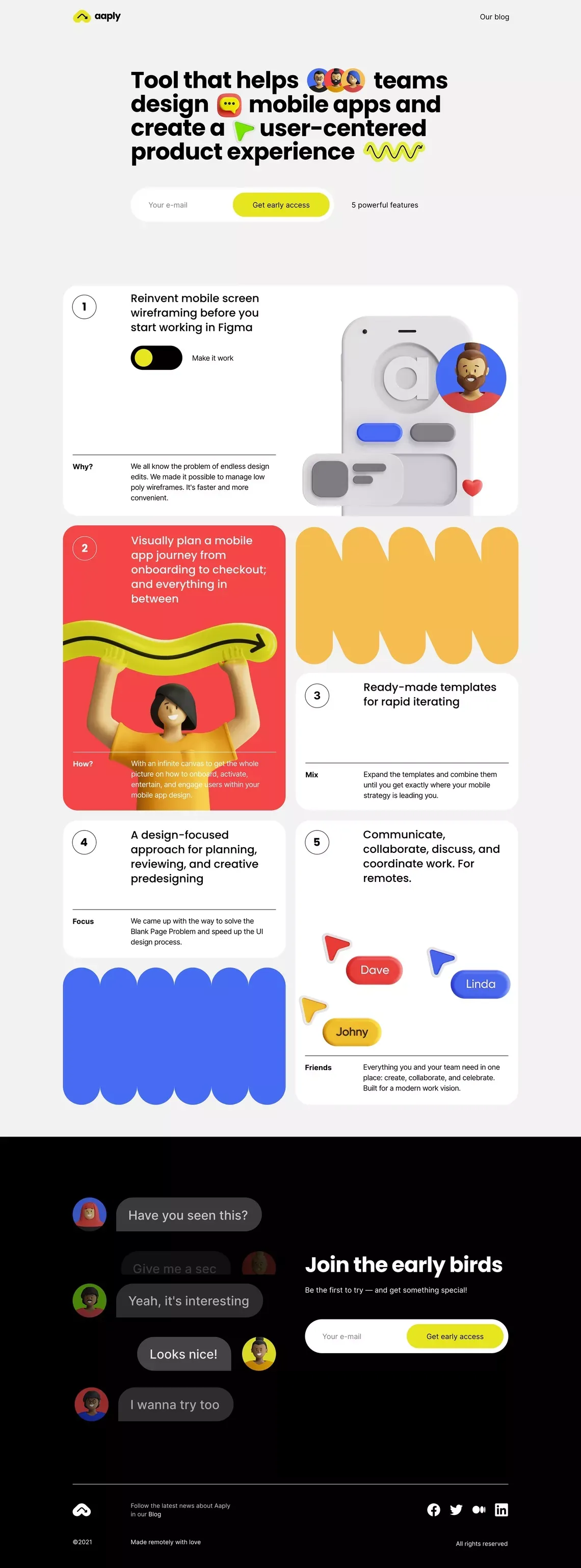 Aaply — Mobile app design tool - Landing design