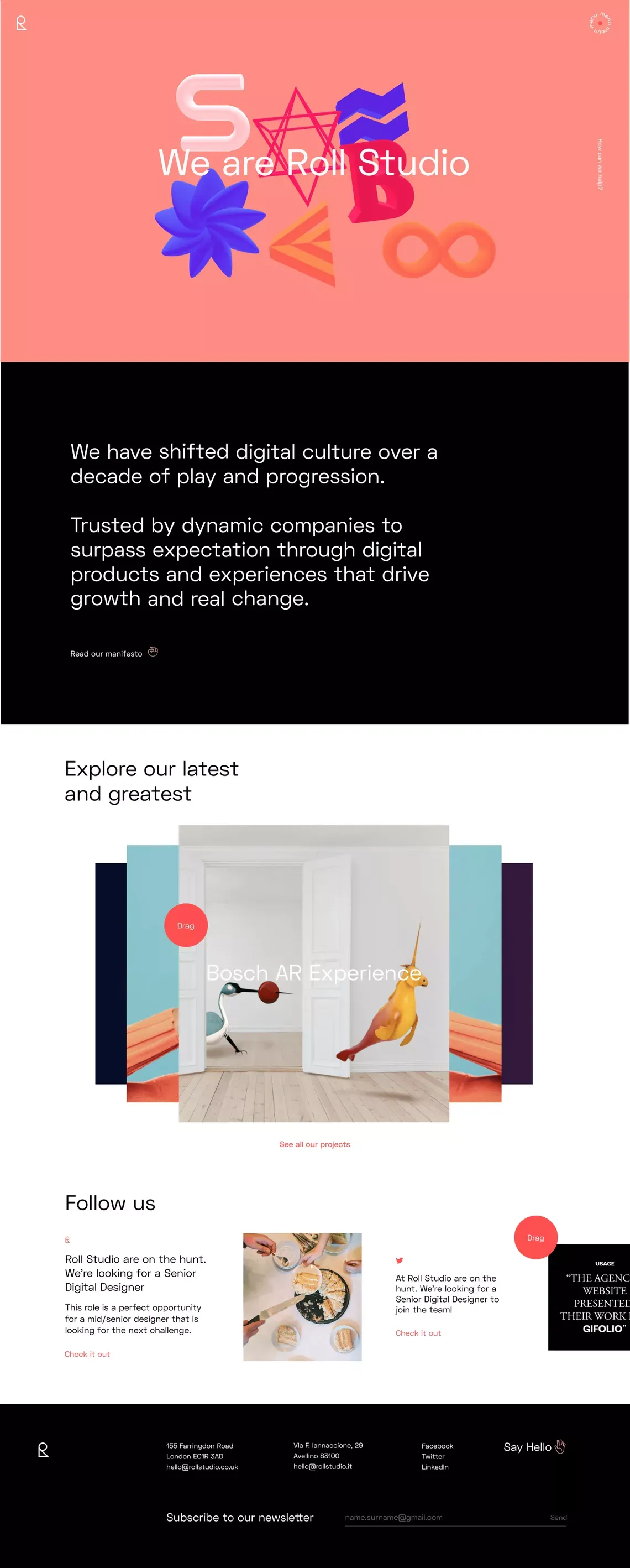 Roll Studio - Portfolio design