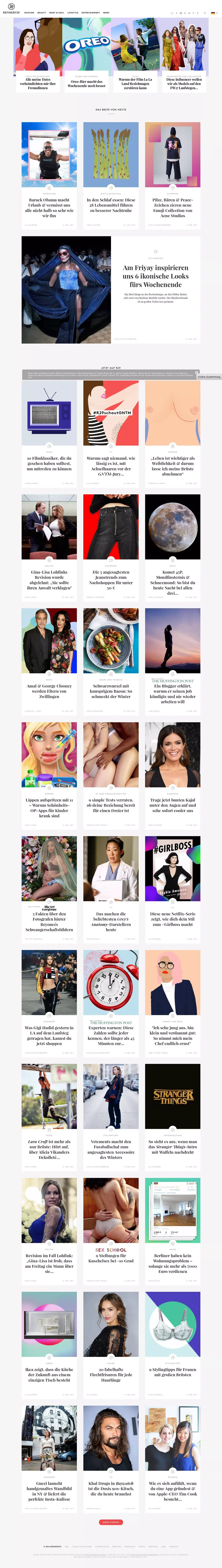 Refinery29 - Blog design