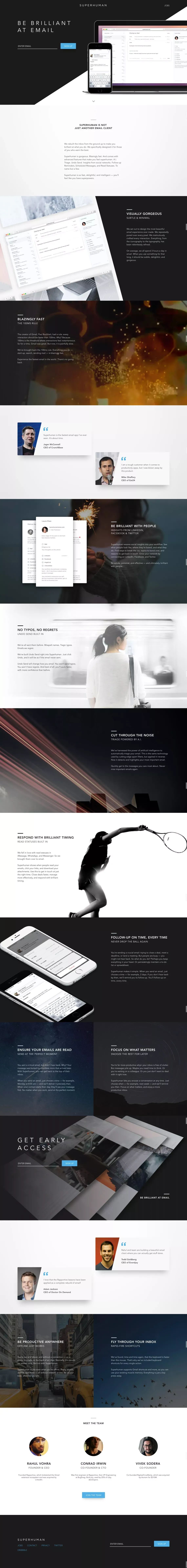 Superhuman - Landing design