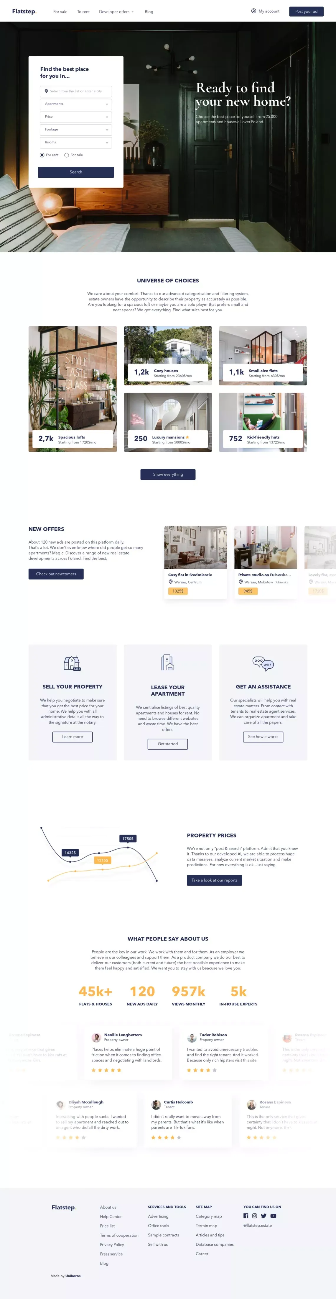 Home | Flatstep - Landing design