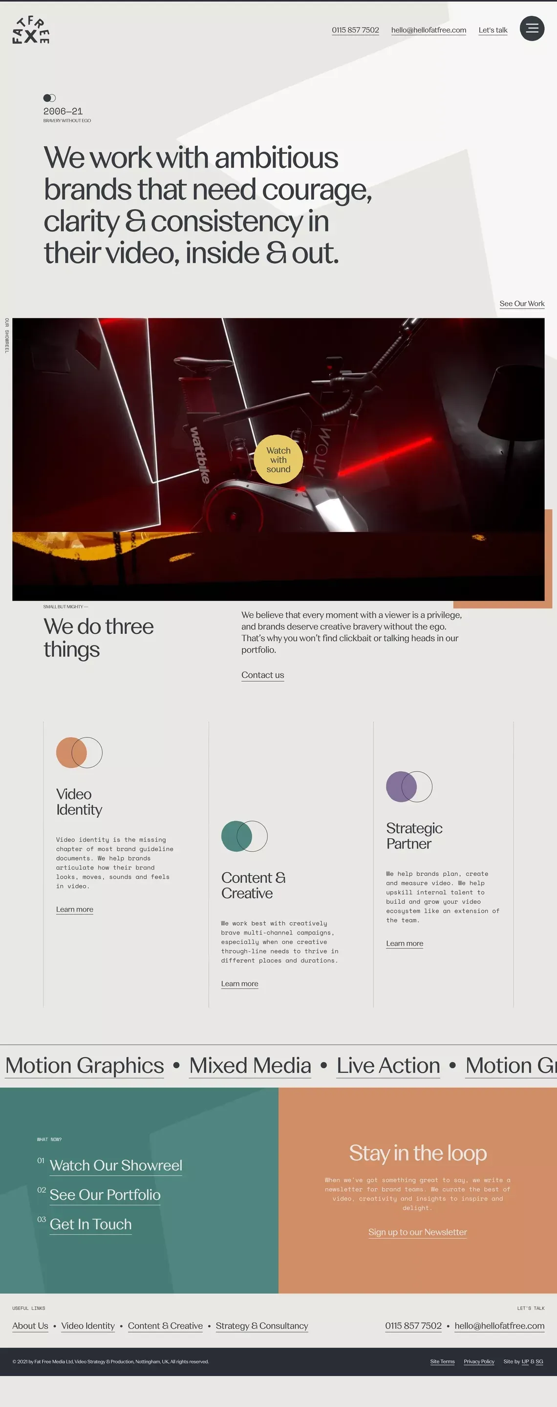 Bravery Without Ego | Fat Free - Portfolio design
