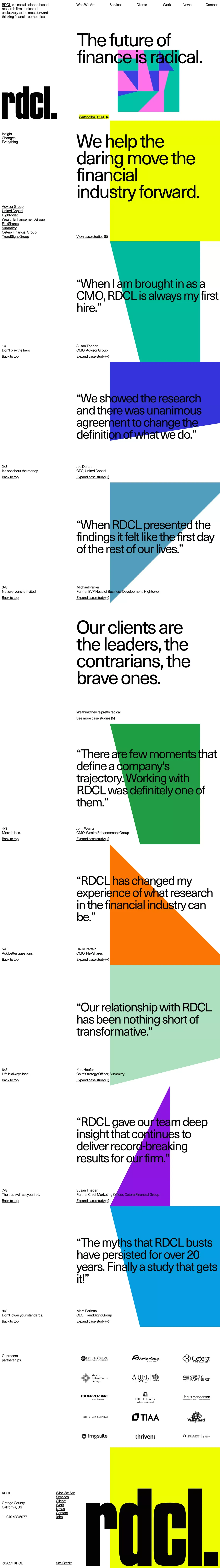 RDCL - Portfolio design