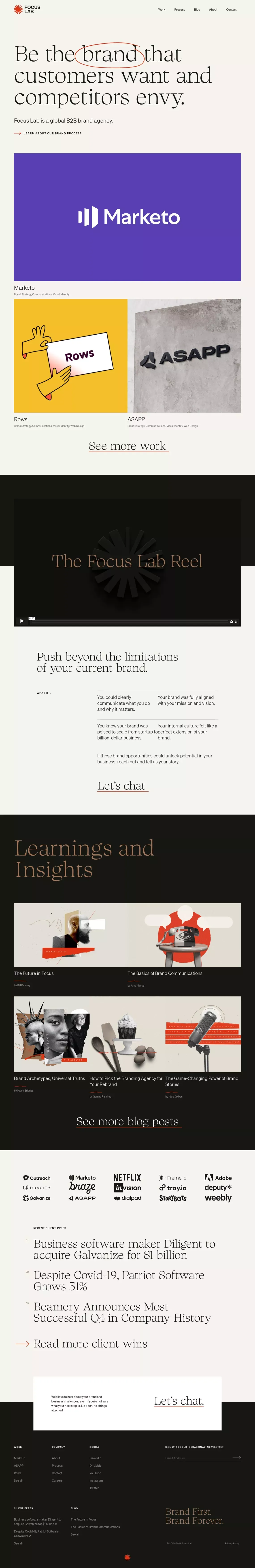 Focus Lab® | Building Brands That Lead and Inspire - Portfolio design